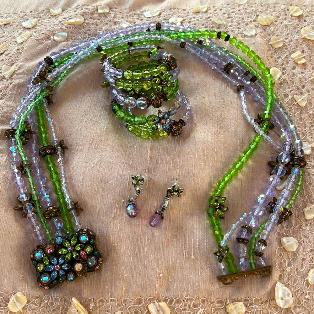 Sweet Romance Necklace/Bracelet/Earrings Set